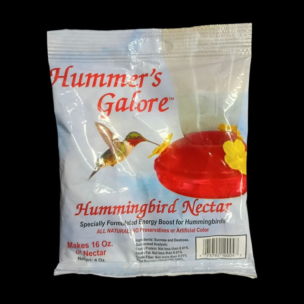 HAMMER'S GALORE HUMMINGBIRD NECTAR FOOD POWDER MIX FEEDER MAKES 16 OZ EACH BAG
